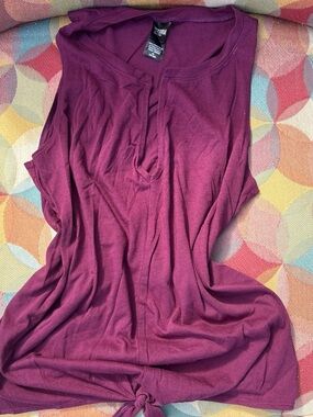Victorias Secret Sport Tie-Hem Top in Plum Berry